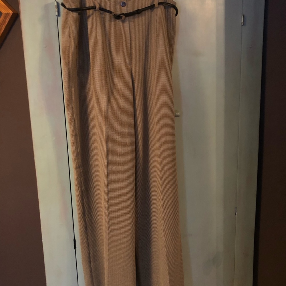 Brown tan herringbone slacks
